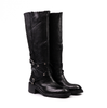 Le Ruemarcel MIDORI D Black Leather Tall Boots