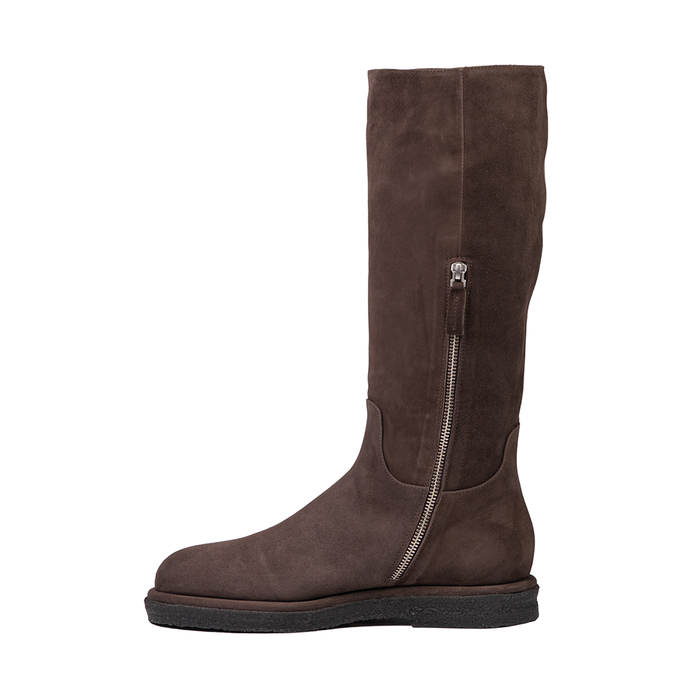 Pomme D'or Dark Brown Suede Tall Boots