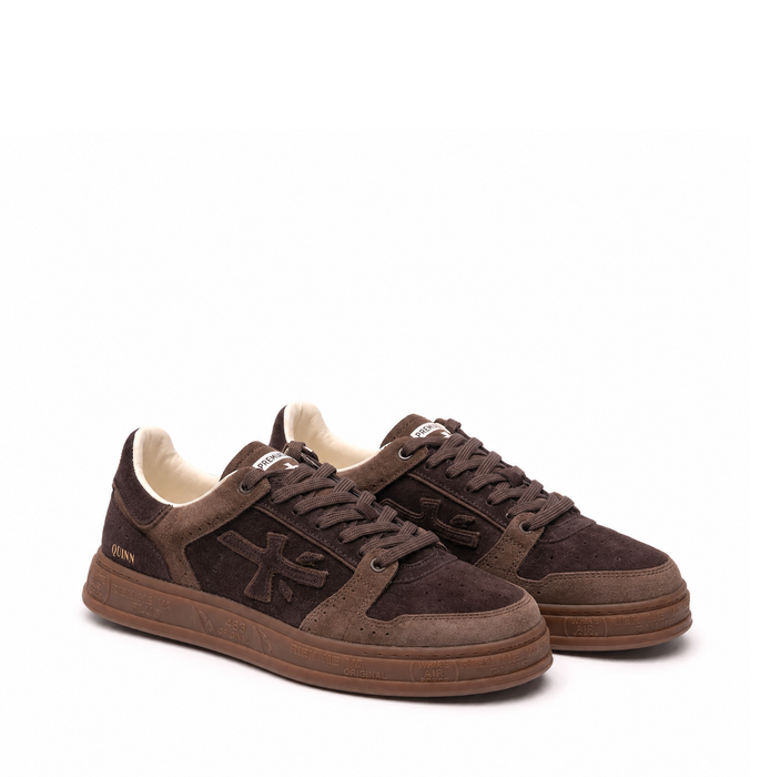 Premiata Quinn Brown Suede Sneakers