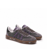 Premiata Bonnie Green and Purple Suede and Textile Sneakers