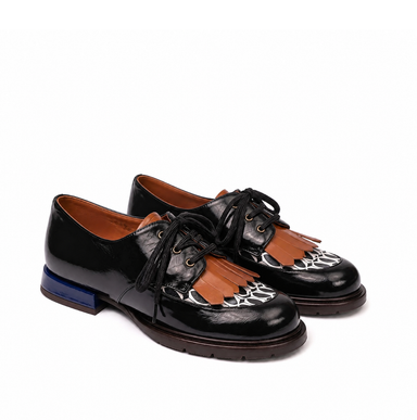 Chie Mihara Jeripa Black Leather Lace-ups