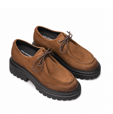 Halmanera Rue Khaki Suede Lace-ups
