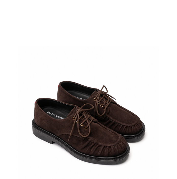Halmanera Nami Brown Suede Lace-ups - DOLITA