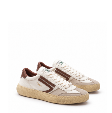 Puraai Vintage White Eco Leather Sneakers