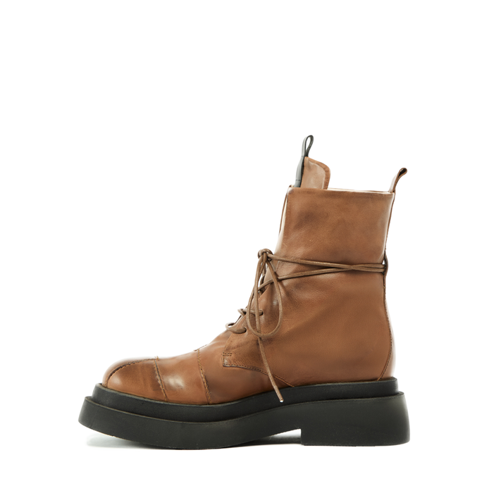 MLO Brown Leather Ankle Boots